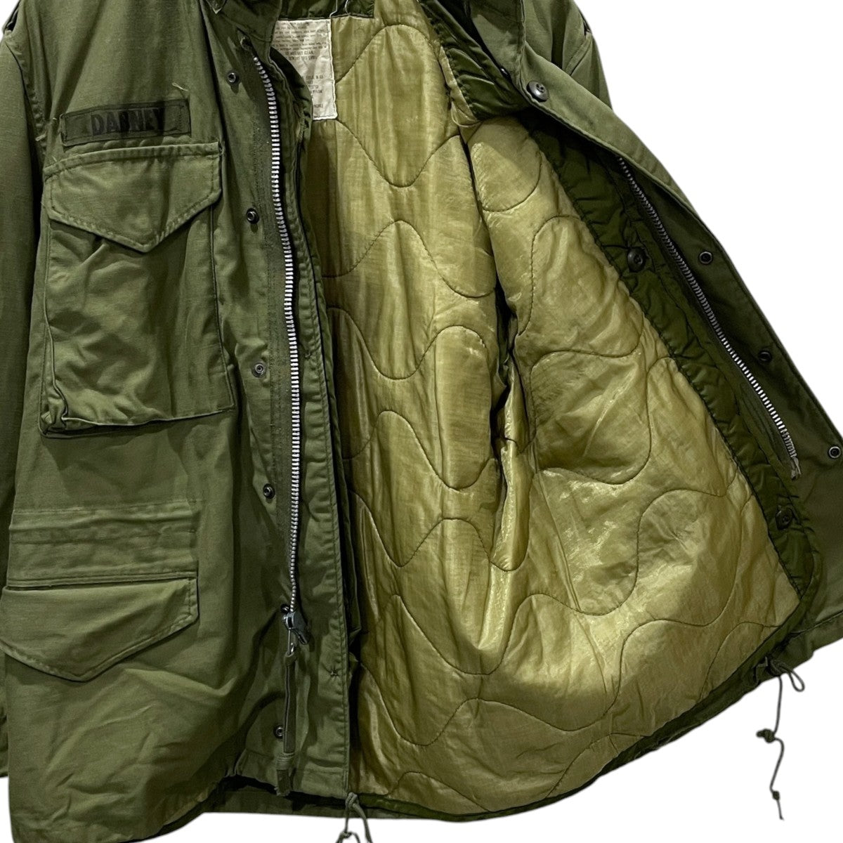 ライナーベスト付き ミリタリージャケット M-65 FIELD JACKET COAT， MAN’S， COTTON NYLON WRS， OG-107-W／HOOD 8405-782-2935