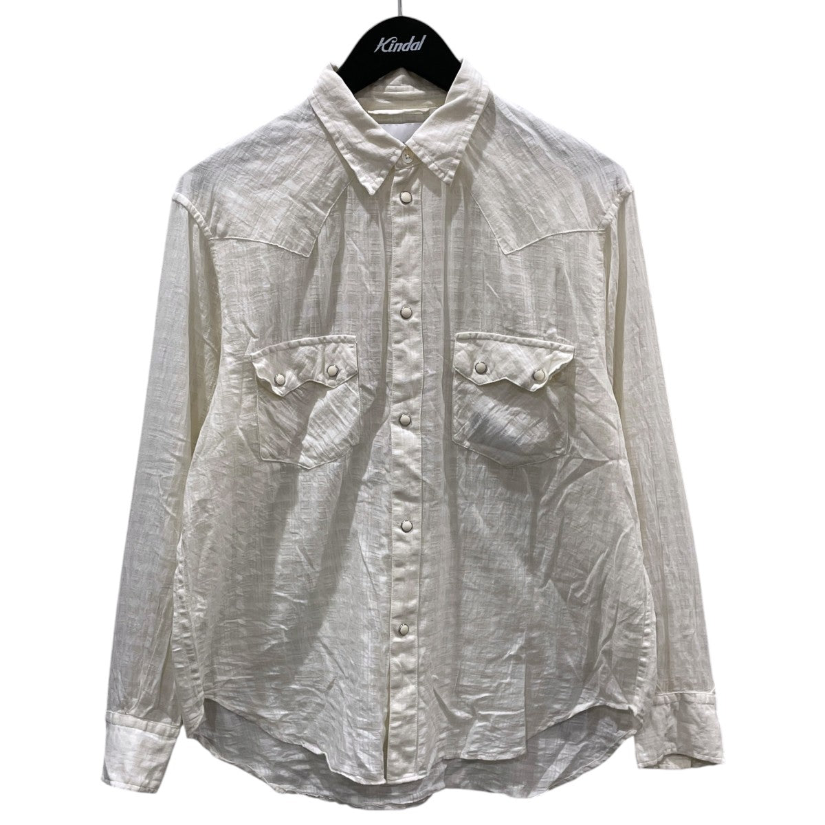 23SS チェック柄シアーウエスタンシャツ KARAMI WESTERN SHIRTS カラミ ウエスタンシャツ 23113PAA01