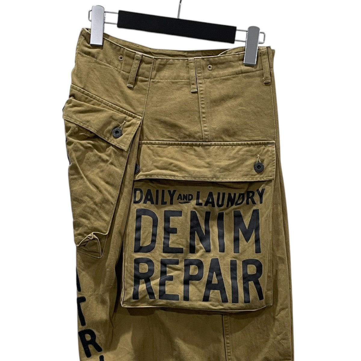 KAPITAL 25AW カーゴパンツ ヘリンボン ジャンボモンキーパンツ（ファクトリーリペアpt ＆ 刺繍） K2509LP050 古着・中古-6枚目のアイテム画像