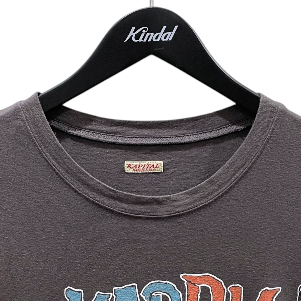 25SS 加工プリントTシャツ 20／-天竺 クルーT BURNING ピアノpt 半袖カットソー K2503SC062