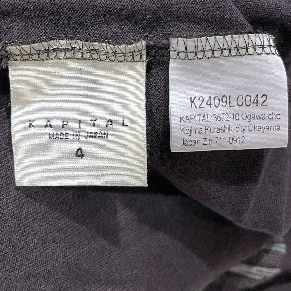 24AW 長袖カットソー オルテガ天竺 クルーロンT（Ortega Jersey Crewlon T-Shirt） K2409LC042