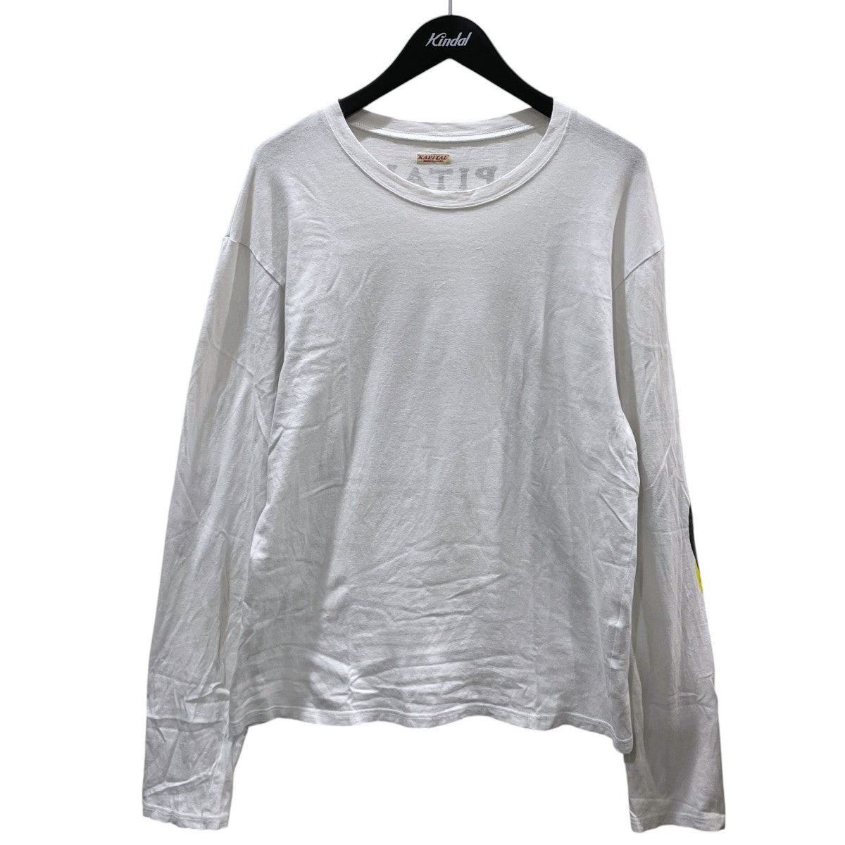 23AW 長袖カットソー 20／-天竺 クルーロンT (CATPITALエルボーパッチpt) EK-1494