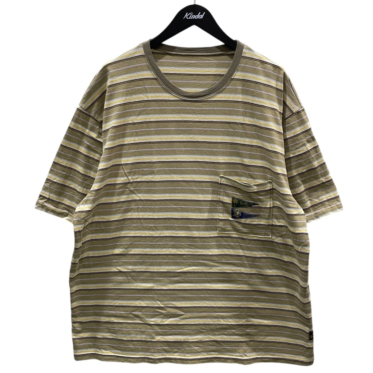 24SS ボーダー柄ポケットTシャツ マルチボーダー天竺 ペナントT（3flags） EK-1630SCA
