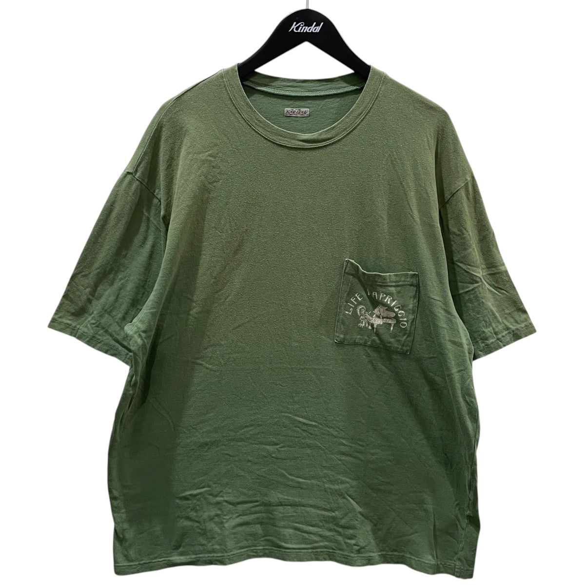 25SS 加工Tシャツ 20／-天竺 クルーポケT（LIFE KAPRICCIOpt） K2504SC166