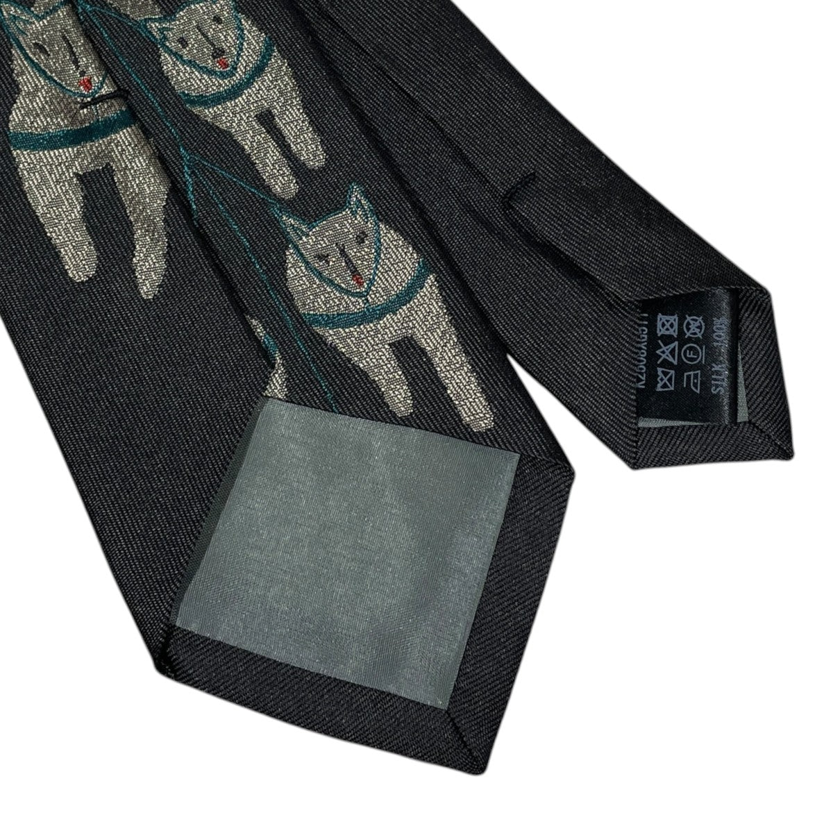 25AW 犬ぞりモチーフ刺繍ネクタイ Silk Twill DOG-TEAM Tie シルク ツイル ドッグチーム タイ K2508XG511