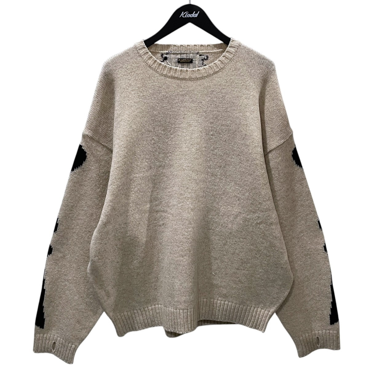 5ゲージウールボーンクルーセーター 5G Wool BONE Crew Sweater EK-1537KNA