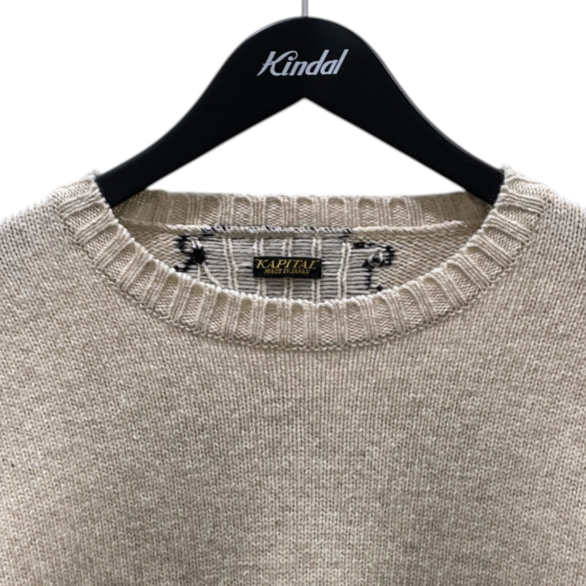 5ゲージウールボーンクルーセーター 5G Wool BONE Crew Sweater EK-1537KNA