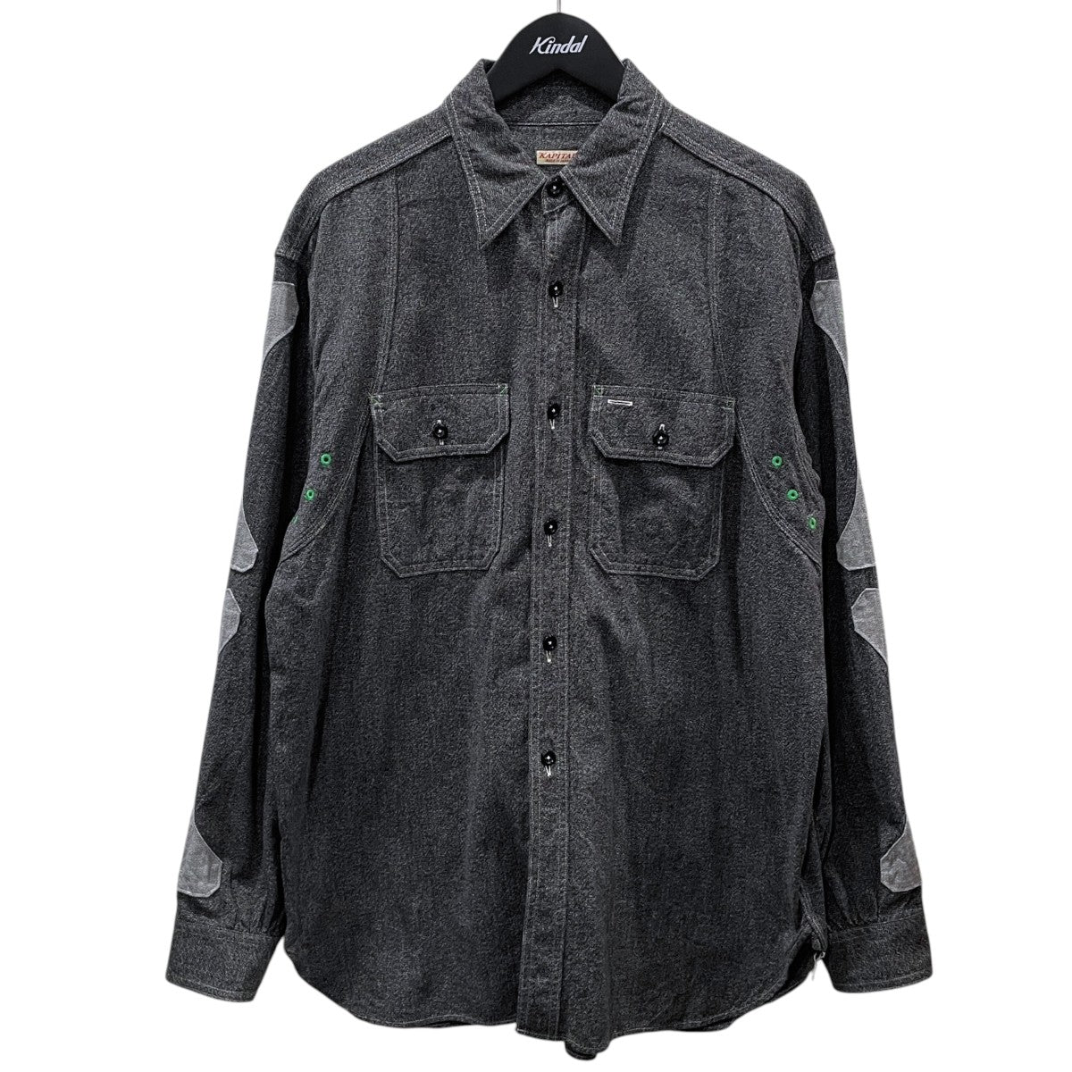 25SS 杢シャンブレー 2トーン ボーンパッチベンチレーターワークシャツ Grandrelle 2Tones Bone Patch Ventilator Workshirt K2504LS143