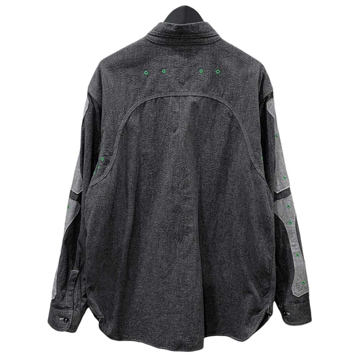 25SS 杢シャンブレー 2トーン ボーンパッチベンチレーターワークシャツ Grandrelle 2Tones Bone Patch Ventilator Workshirt K2504LS143