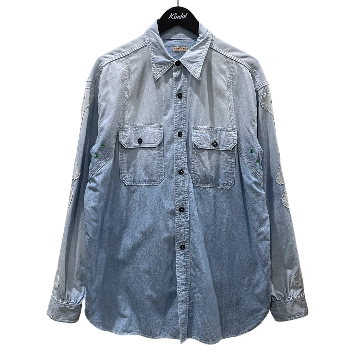 25SS シャンブレー 2TONE BONEパッチベンチレーターワークシャツ Chambray 2Tones Bone Patch Ventilator S K2504LS142