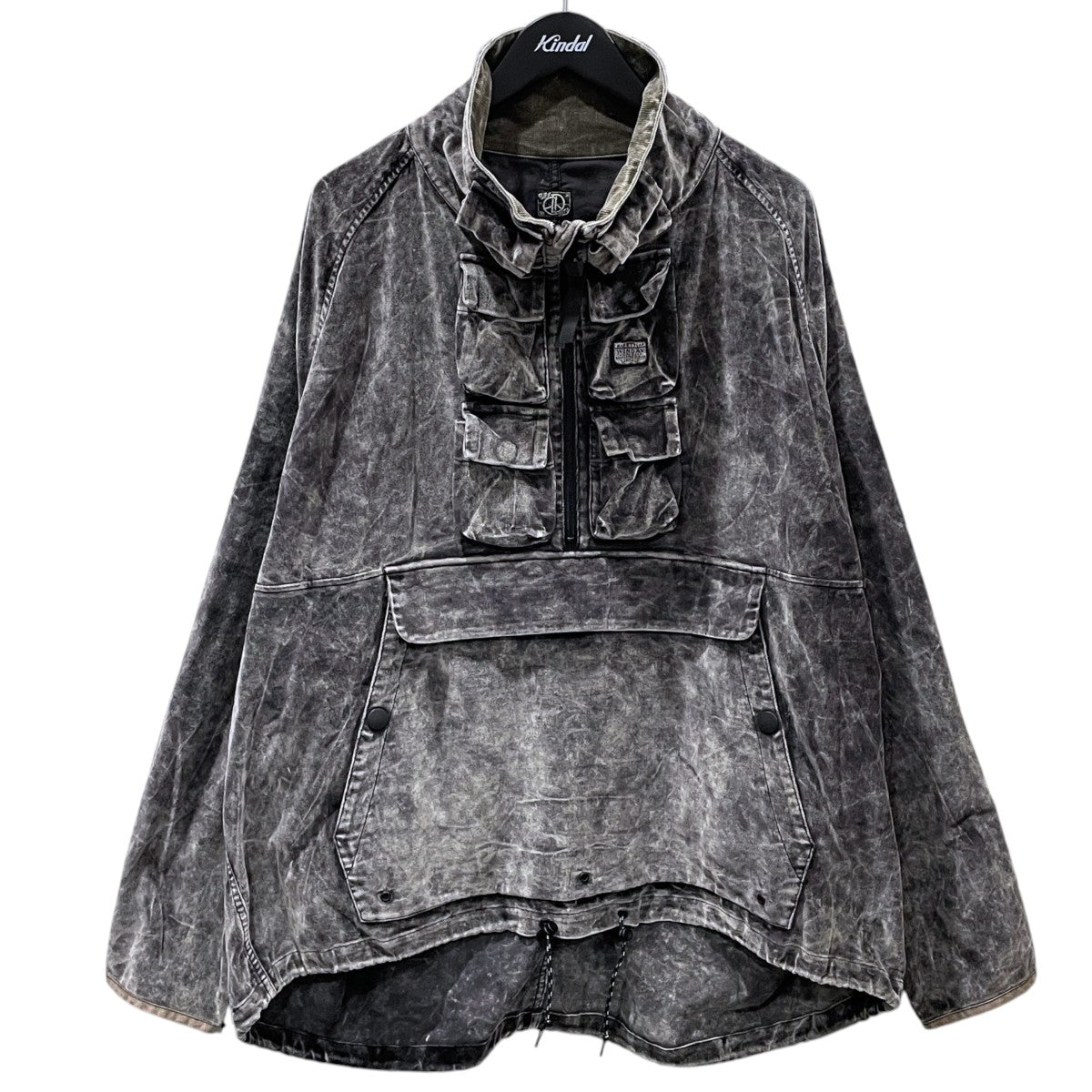 25AW ベロアハーフジッププルオーバージャケット Velveteen Nickel Anorak (Dirty Dyed)  別珍 ニッケル_6_アノラック K2509LJ076