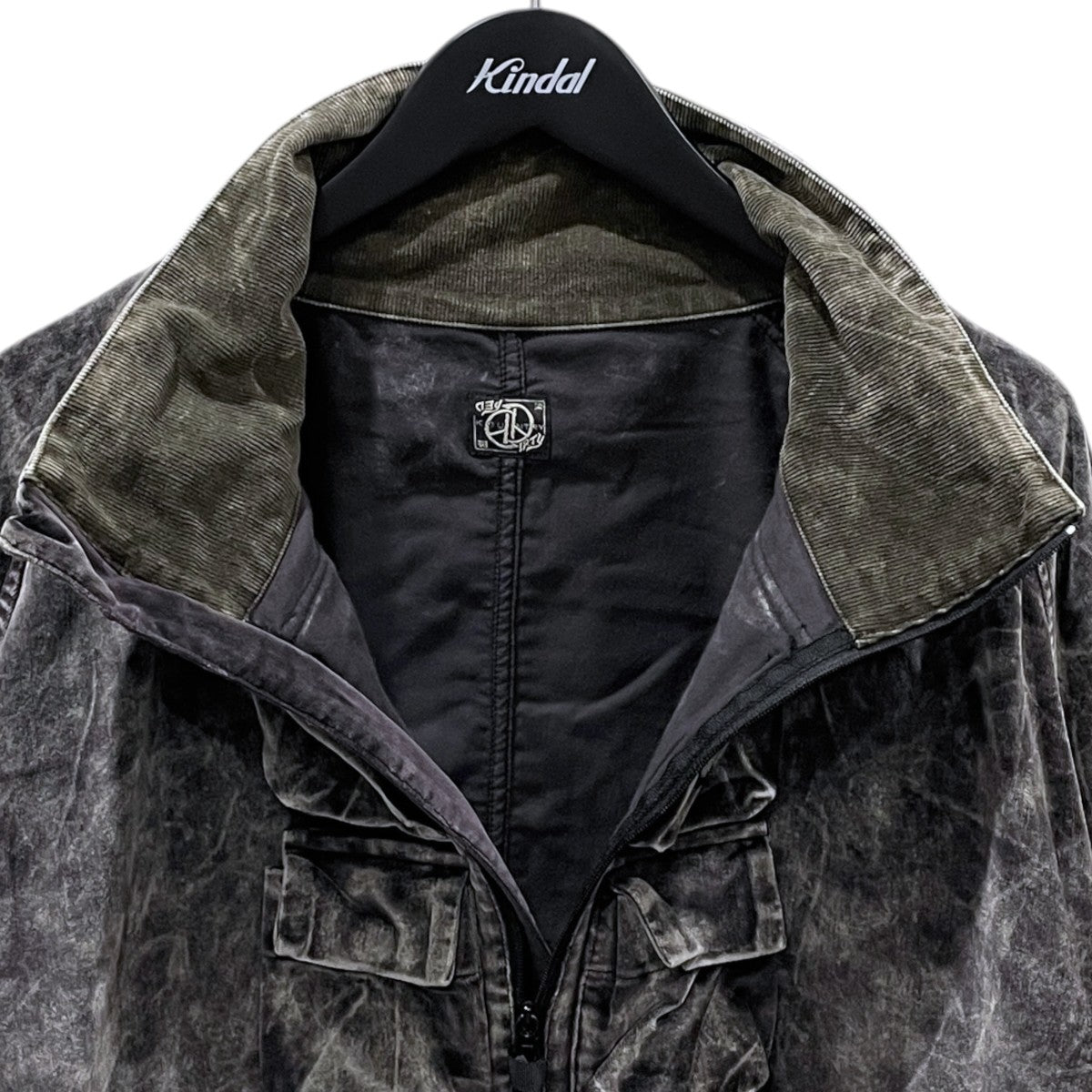 25AW ベロアハーフジッププルオーバージャケット Velveteen Nickel Anorak (Dirty Dyed)  別珍 ニッケル_6_アノラック K2509LJ076