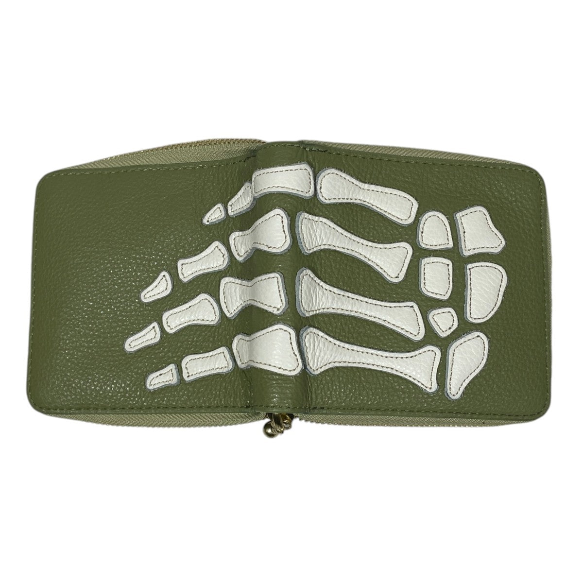 25SS ラウンドジップ二つ折りウォレット THUMBS UP BONE HAND ZIPウォレット サムズ アップ ボーン ハンド ジップ ウォレット K2503XG522