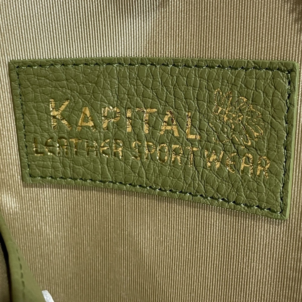 KAPITAL(キャピタル) 25SS ラウンドジップポーチ Thumbs Up Bone Hand