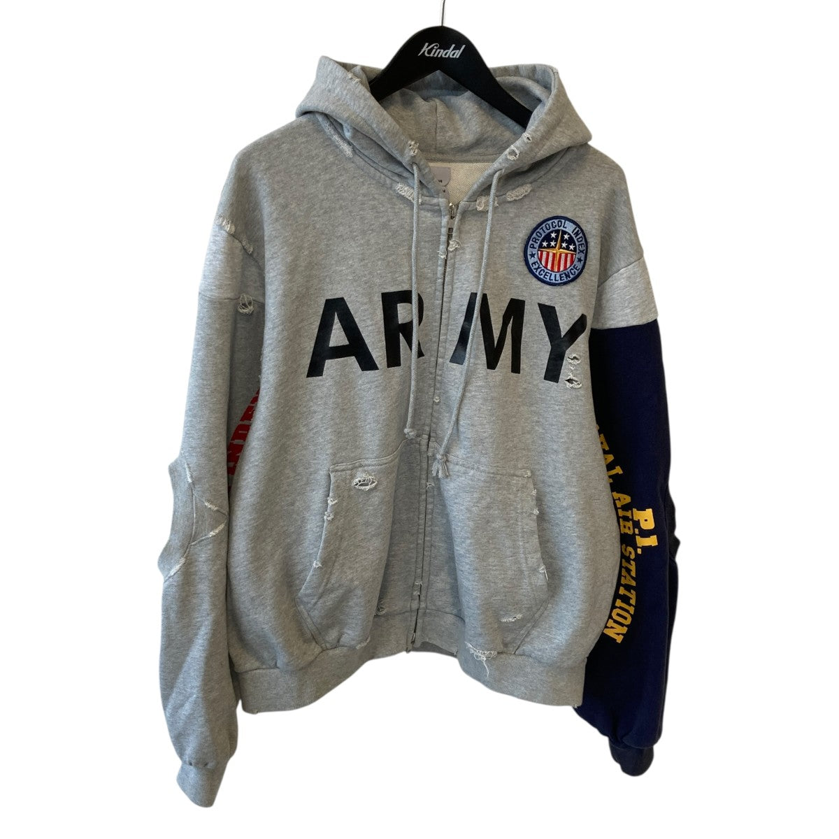 Protocol Index Reconstructed Sweatshirts Zip Hoodie protowordジップパーカー 古着・中古-1枚目のアイテム画像