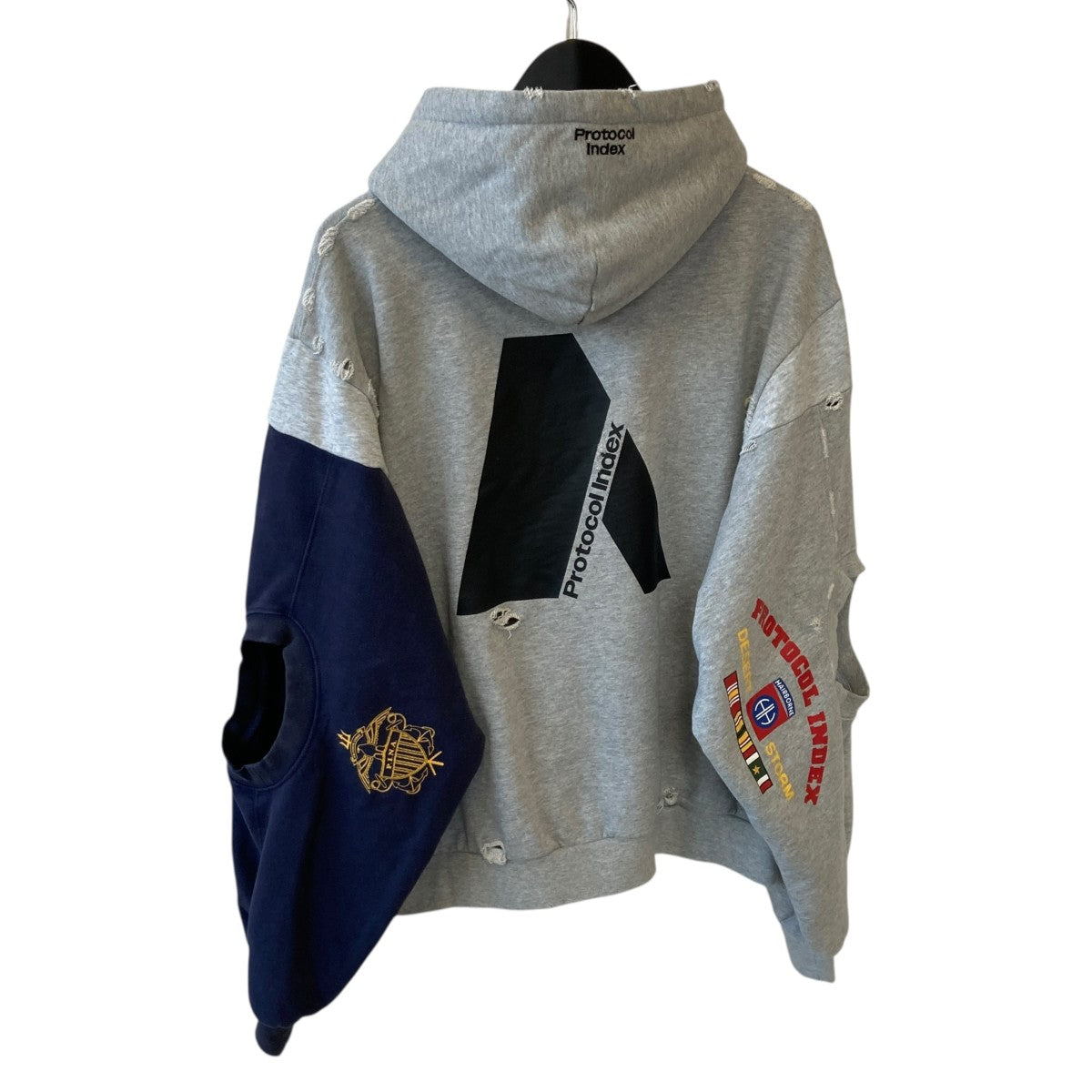 Protocol Index Reconstructed Sweatshirts Zip Hoodie protowordジップパーカー 古着・中古-2枚目のアイテム画像