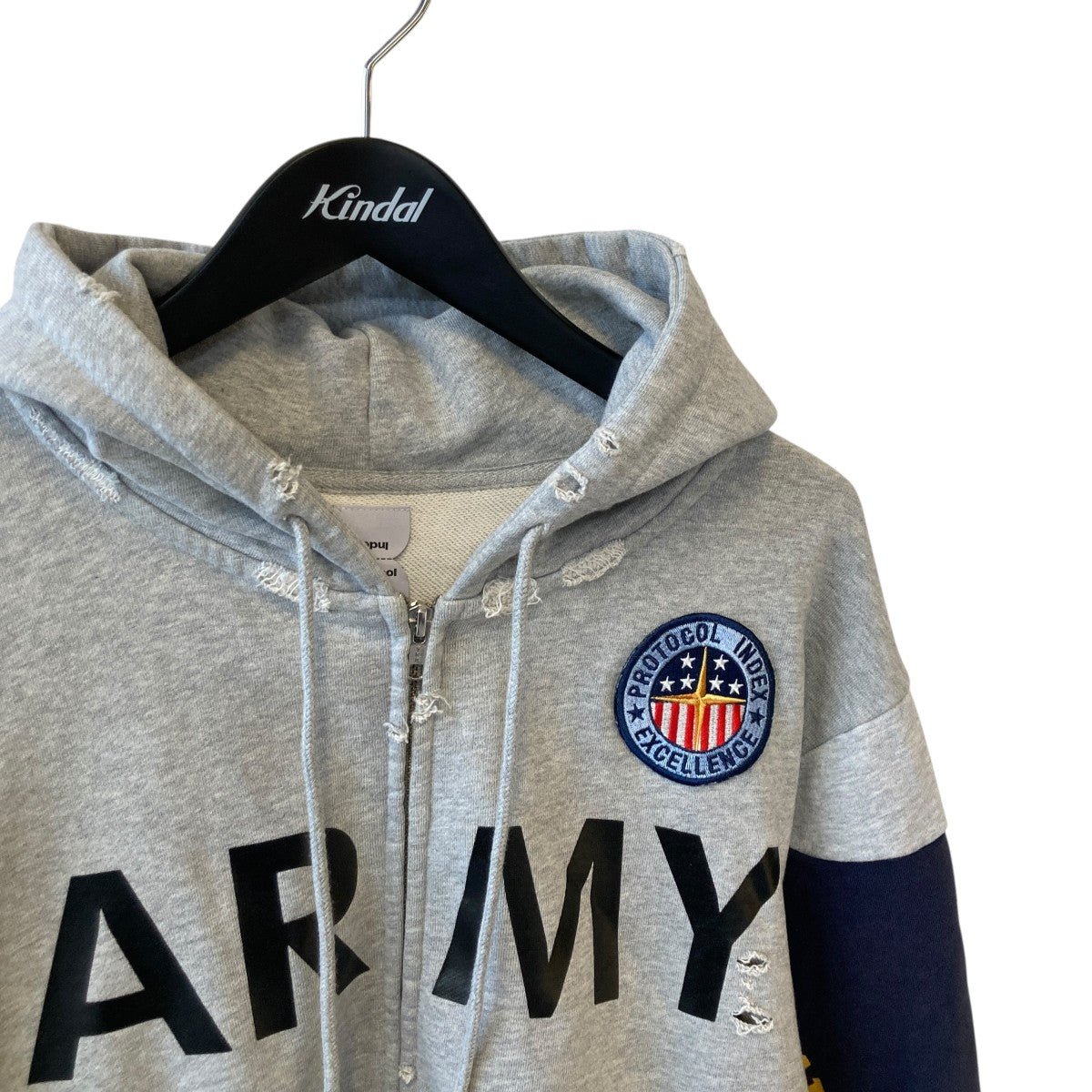 Protocol Index Reconstructed Sweatshirts Zip Hoodie protowordジップパーカー 古着・中古-3枚目のアイテム画像