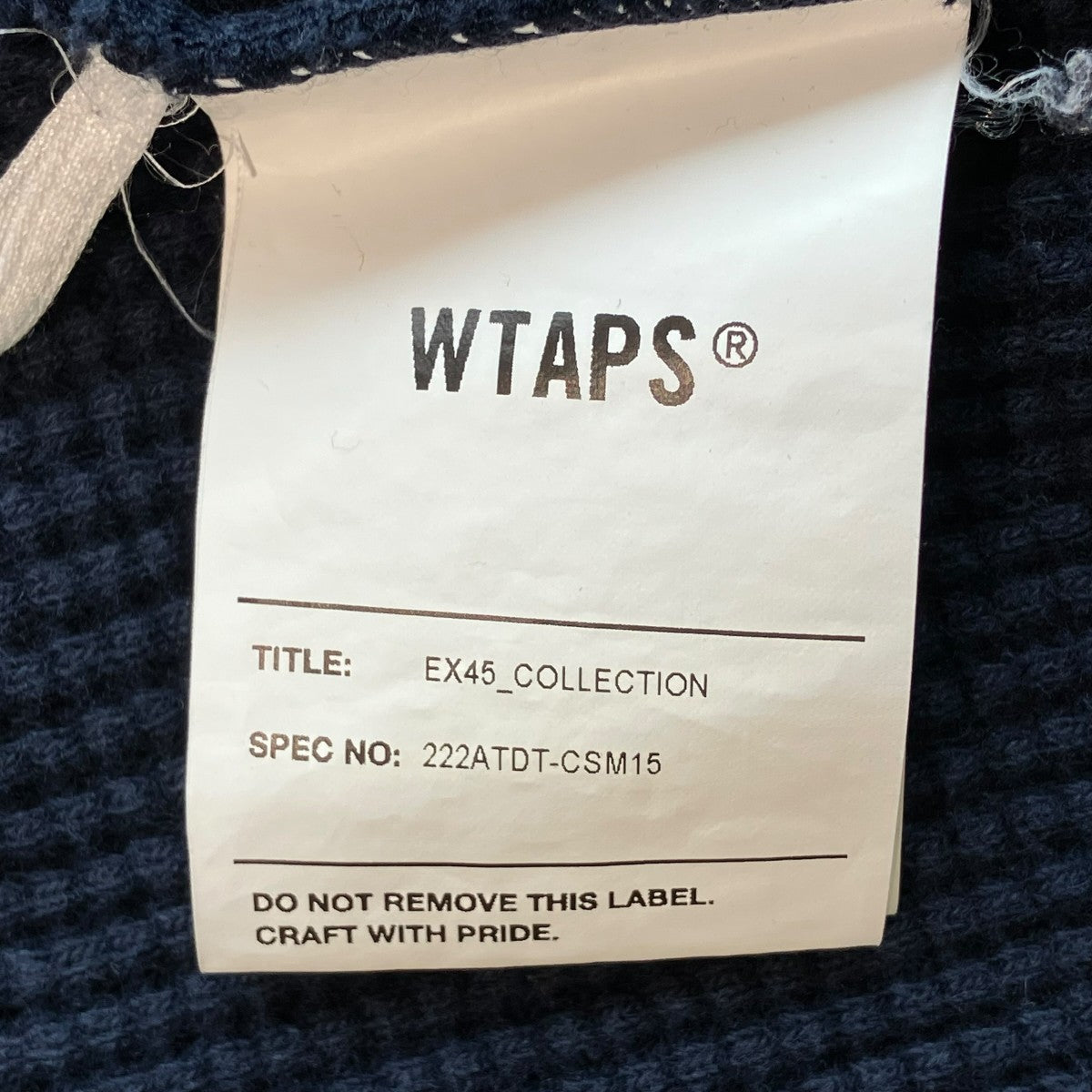 Wtaps Waffle ／ LS ／ Cotton． Loose． Sign長袖Tシャツ222ATDT-CSM15