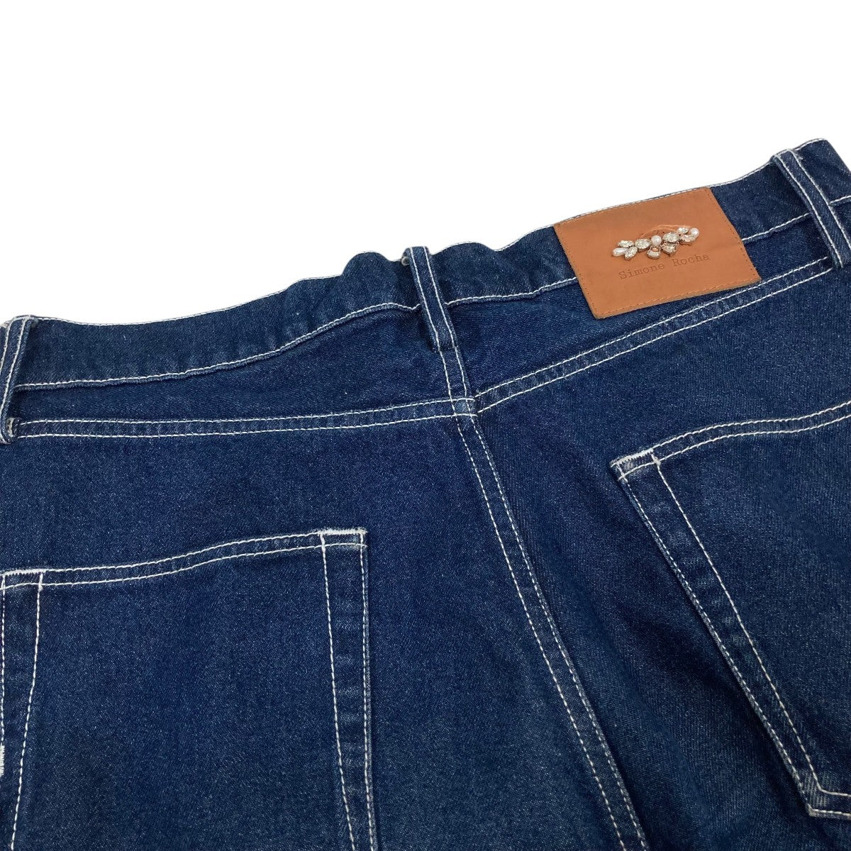 ビジュー装飾 WIDE LEGデニムパンツ