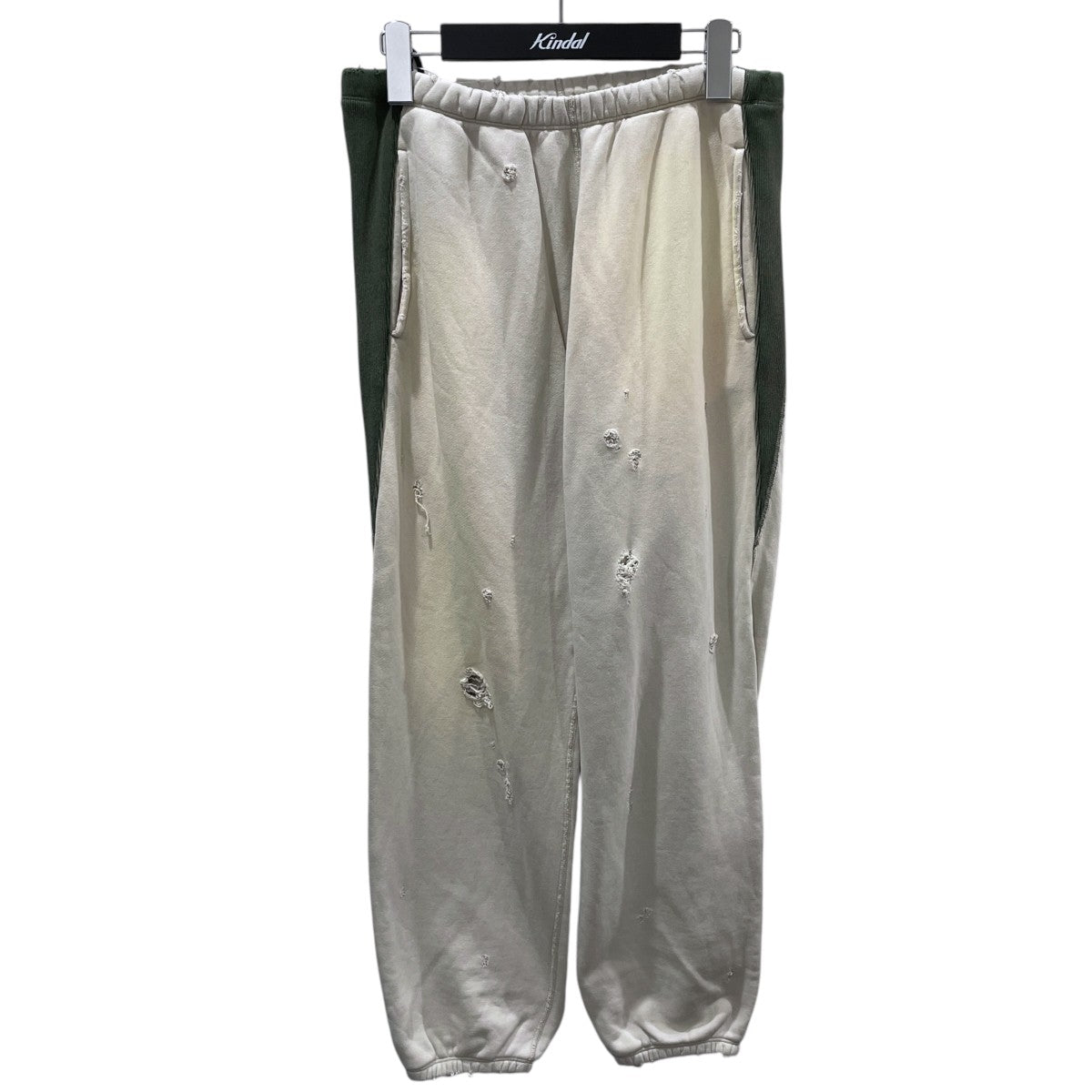 24AW ダメージ加工スウェットパンツ 2-Tone String Sweat Pant - Cotton French Terry 2トーン ストリング スウェットパンツ PU293