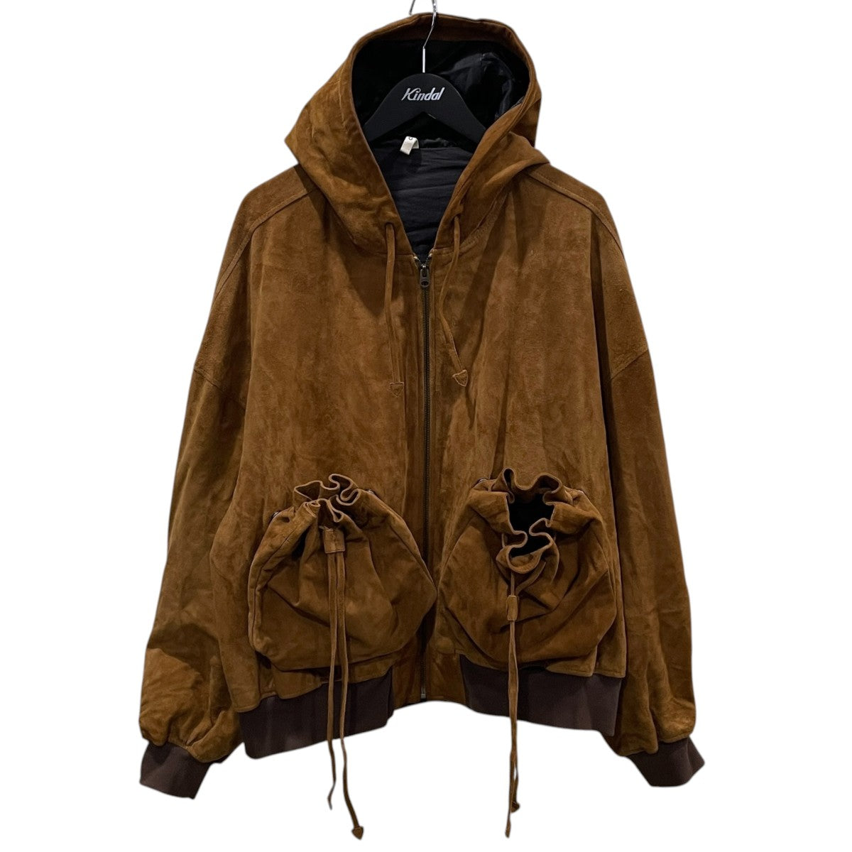 25SS スウェードフーデッドジャケット KINCHAKU ZIPUP HOODIE キンチャクジップアップフーディー SH-01-RF．AR-SUEDE-2