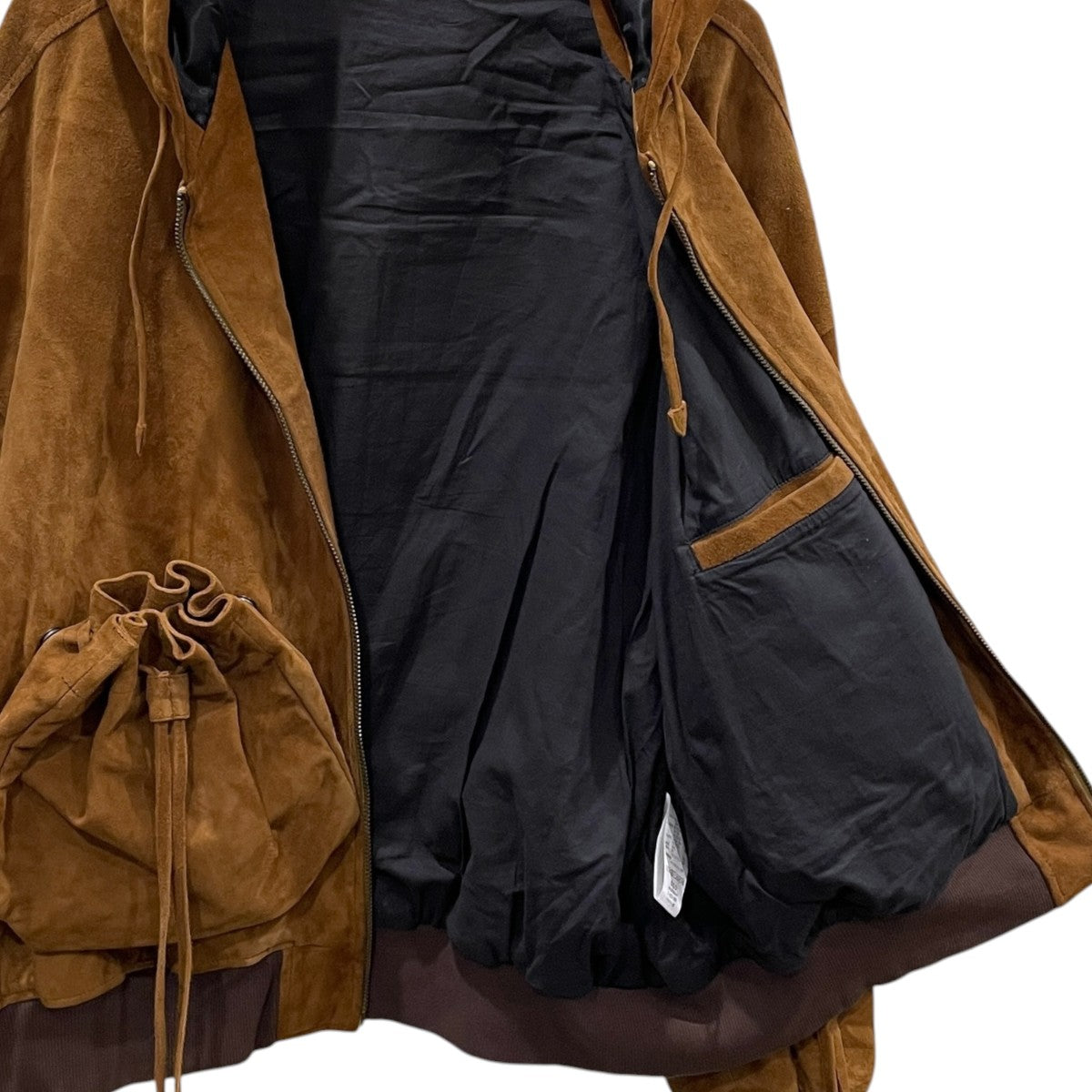 25SS スウェードフーデッドジャケット KINCHAKU ZIPUP HOODIE キンチャクジップアップフーディー SH-01-RF．AR-SUEDE-2