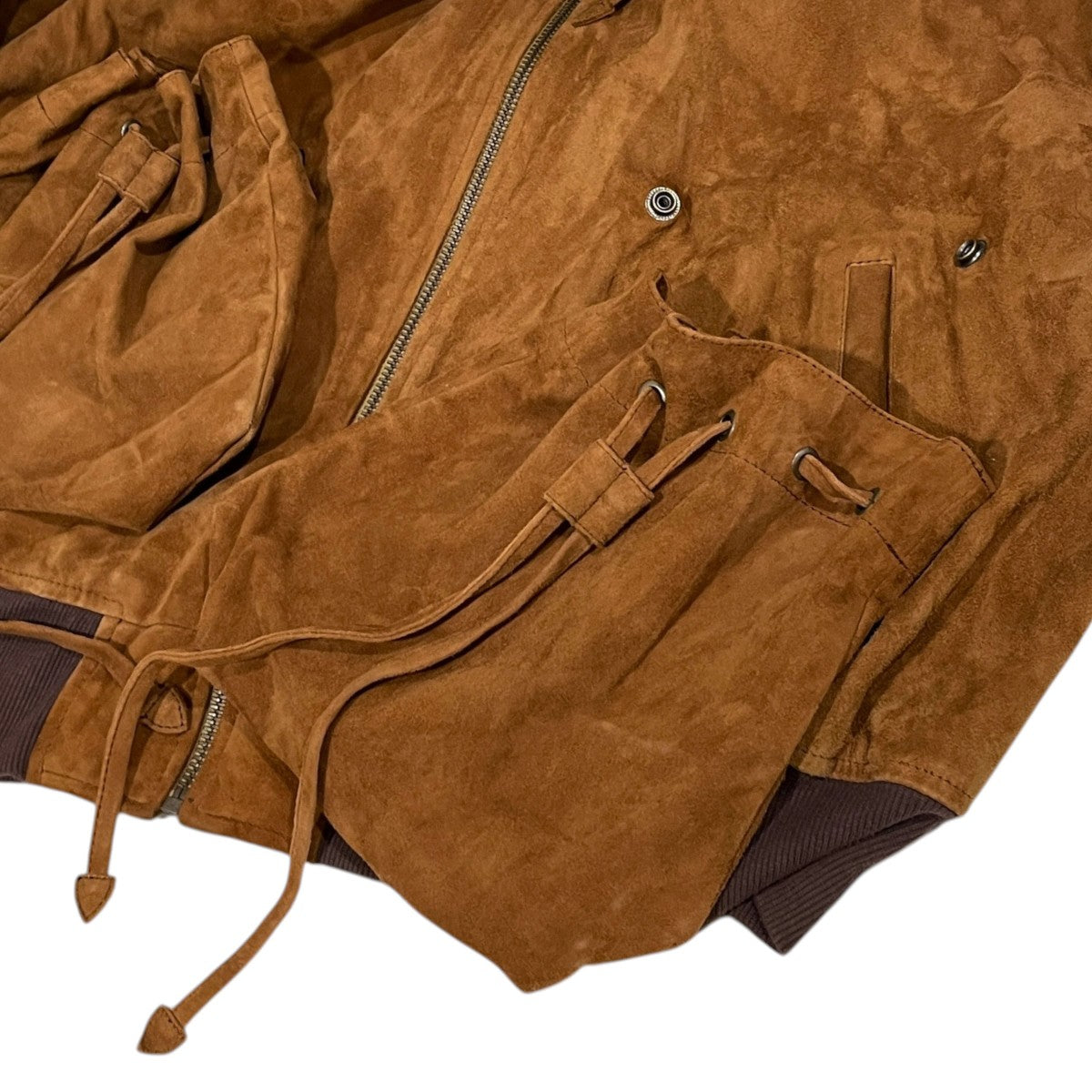 25SS スウェードフーデッドジャケット KINCHAKU ZIPUP HOODIE キンチャクジップアップフーディー SH-01-RF．AR-SUEDE-2