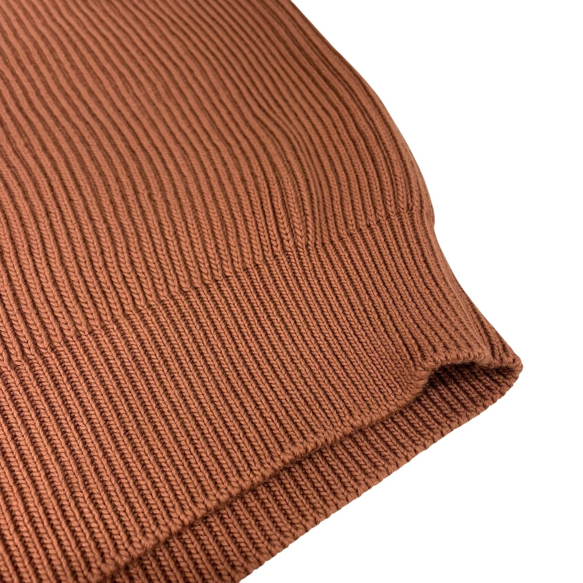 Cotton sweater with leather patch長袖ニットO9PVCO