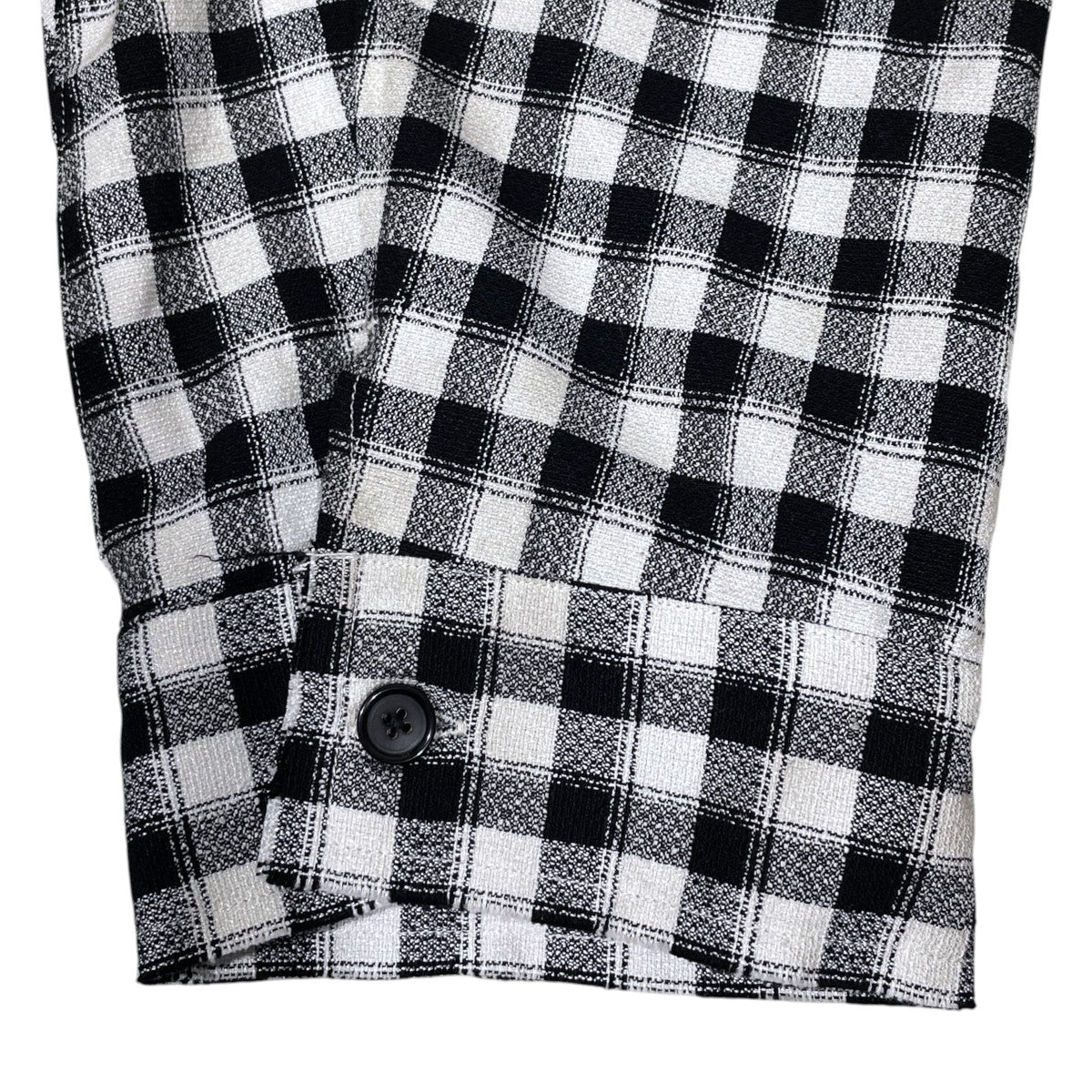 25SS カットオフチェック柄ジップアップブルゾン C／R CHECK SHORT ZIPUP SHIRT コットンレーヨン チェック ショート ジップアップ シャツ ANC-SH53-B