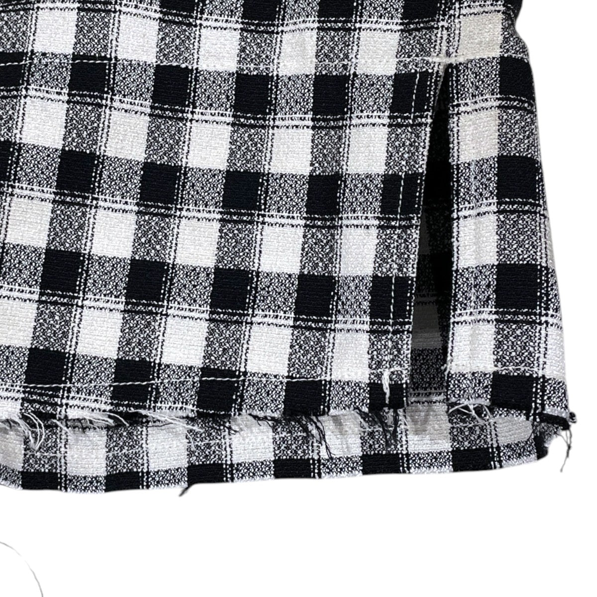 25SS カットオフチェック柄ジップアップブルゾン C／R CHECK SHORT ZIPUP SHIRT コットンレーヨン チェック ショート ジップアップ シャツ ANC-SH53-B