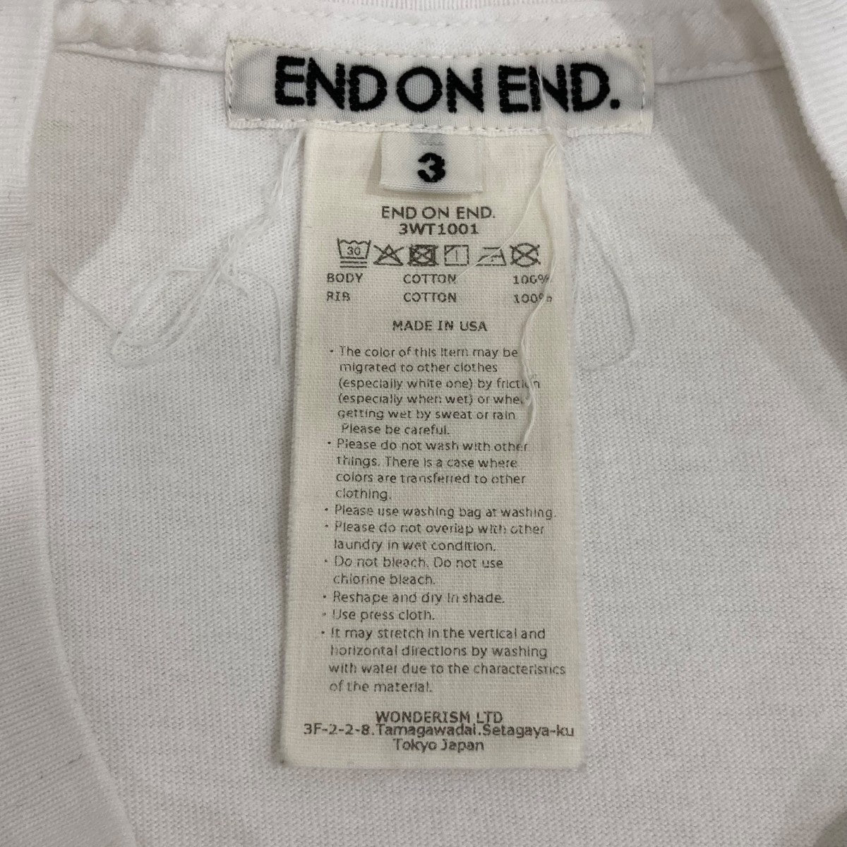 半袖Tシャツ3WT1001