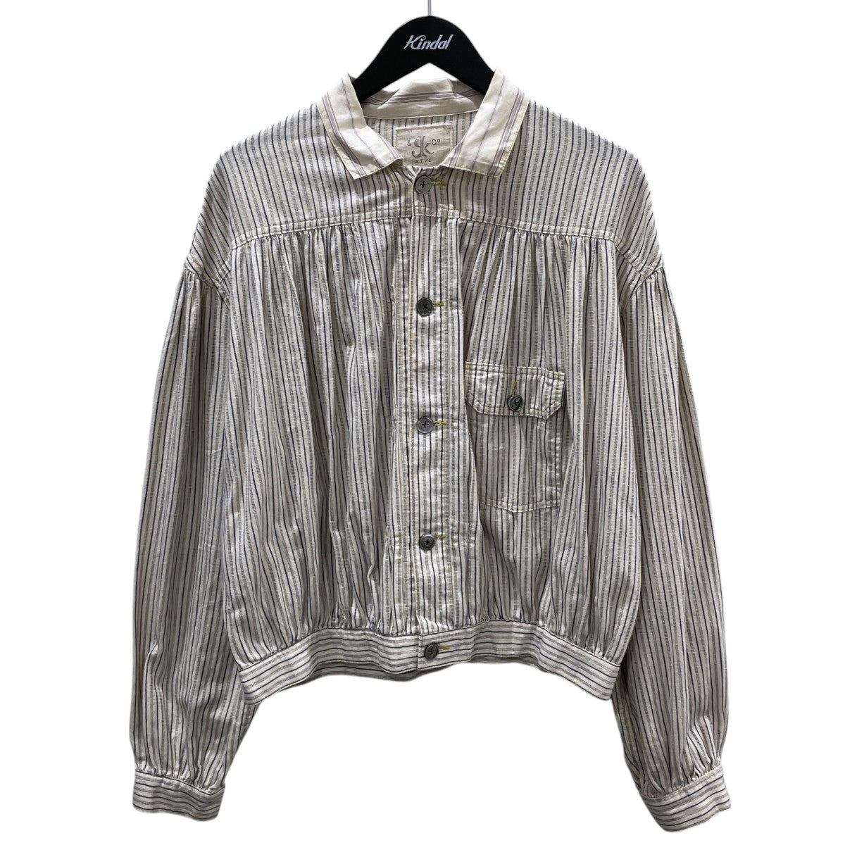 22SS ストライプ柄ジャケット Twill Stripe Gypsy Blouse 1ST JKT ツイルストライプ ジプシーブラウス 1ST JKT EK-1182