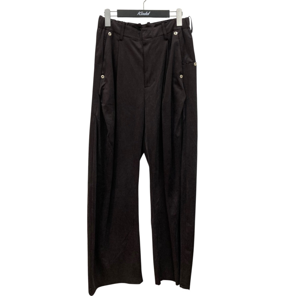 curve leg trousers cupra jerseyスラックス306441003