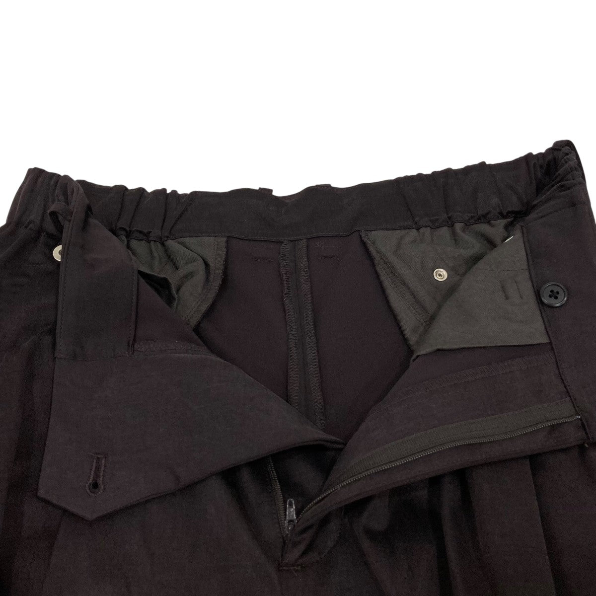 curve leg trousers cupra jerseyスラックス306441003