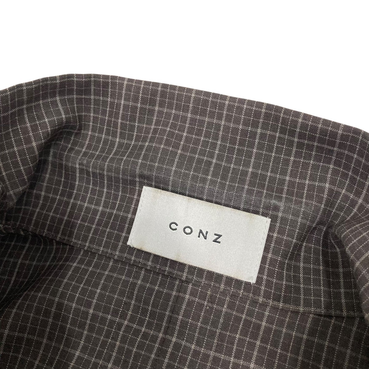 cropped open collar short sleeve shirt check半袖シャツ306402014