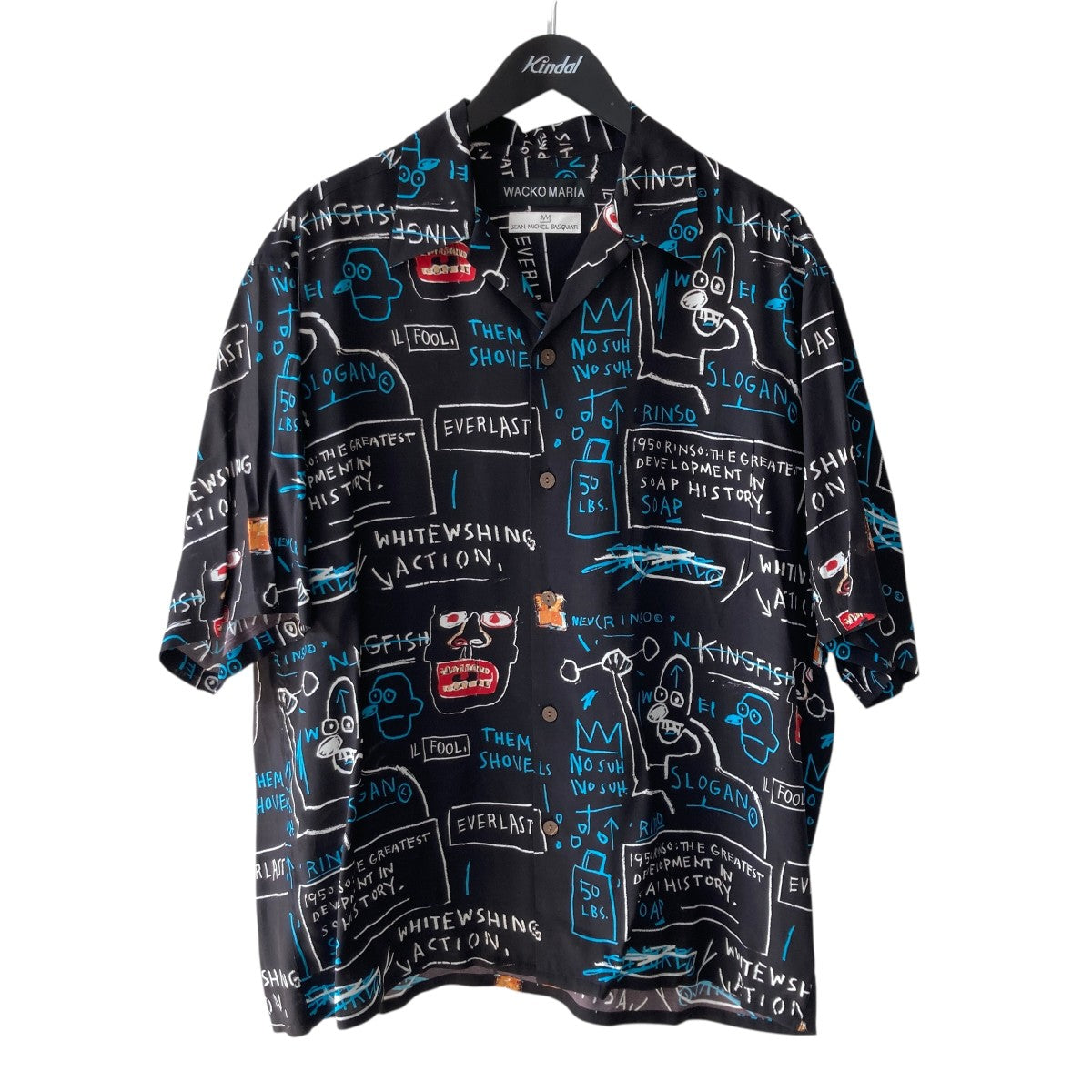 JEAN-MICHEL BASQUIAT  HAWAIIAN SHIRT総柄半袖シャツ