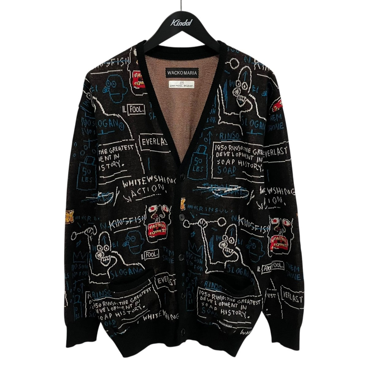 JEAN-MICHEL BASQUIAT   JACQUARD KNIT CARDIGANカーディガン