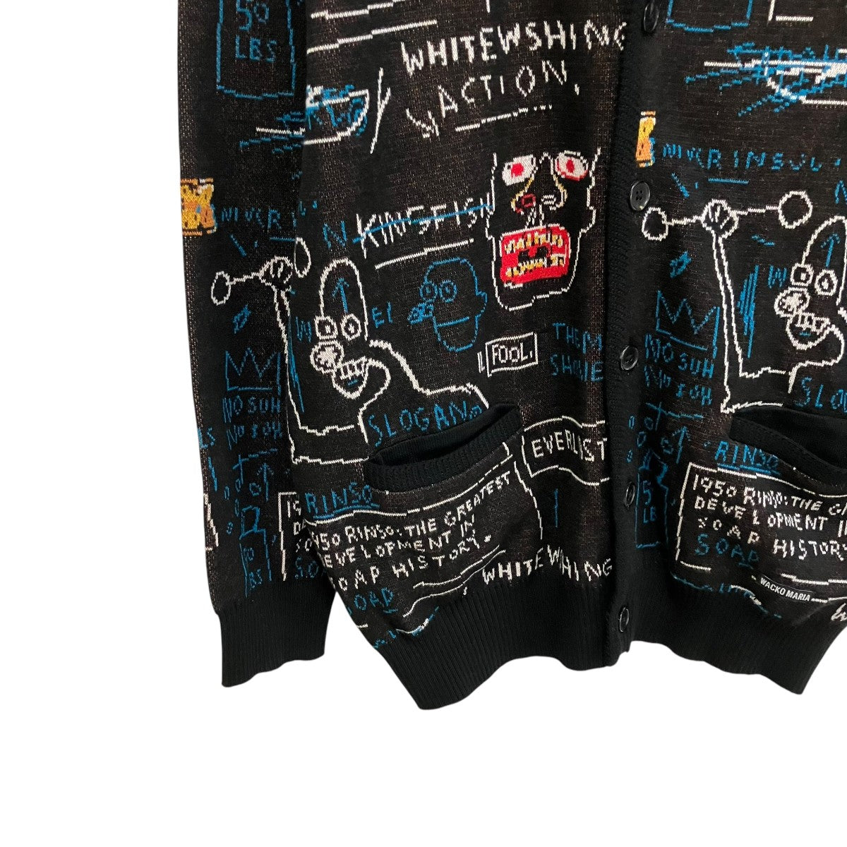 JEAN-MICHEL BASQUIAT   JACQUARD KNIT CARDIGANカーディガン