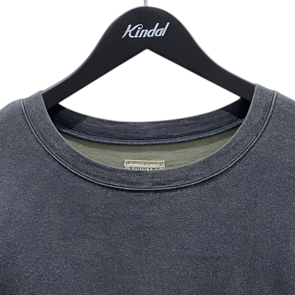 KAPITAL ヴィンテージ加工ビッグシルエット バックボーンプリントTシャツ 天竺 2TONE BIGポケT（BONEpt） EK-1112 古着・中古-3枚目のアイテム画像