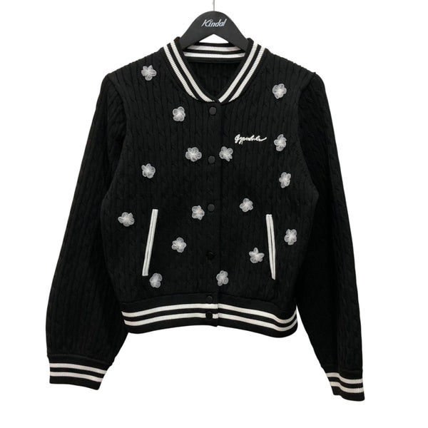 Gypsohila(ジプソフィア) Cable Flower BlousonニットブルゾンGPG-609
