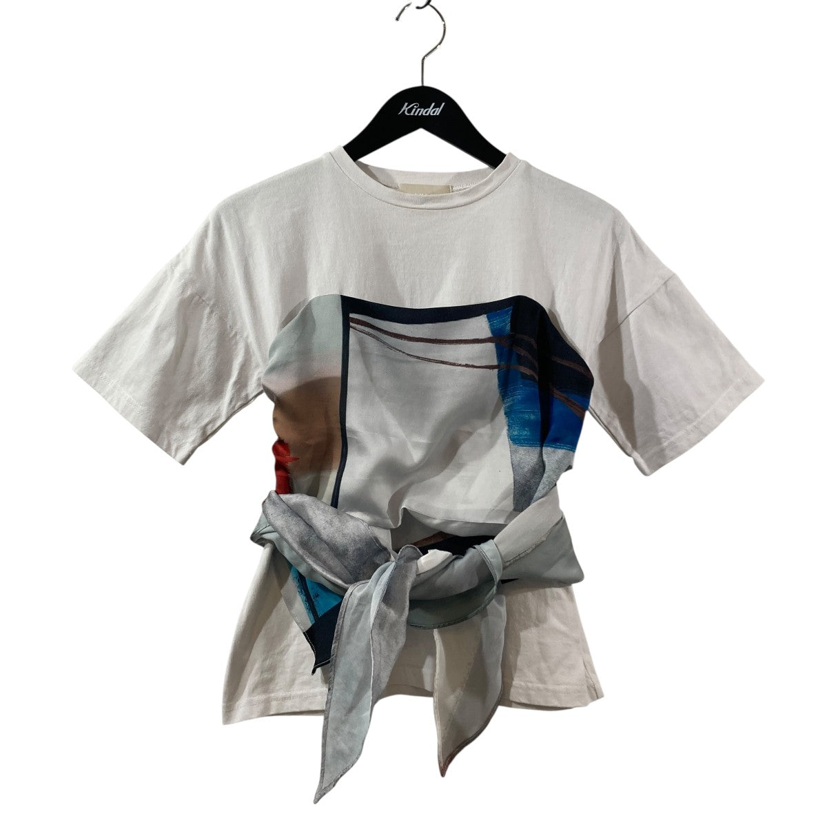 MEDI DRAWING UNEVEN TEE FアートTシャツ028130320