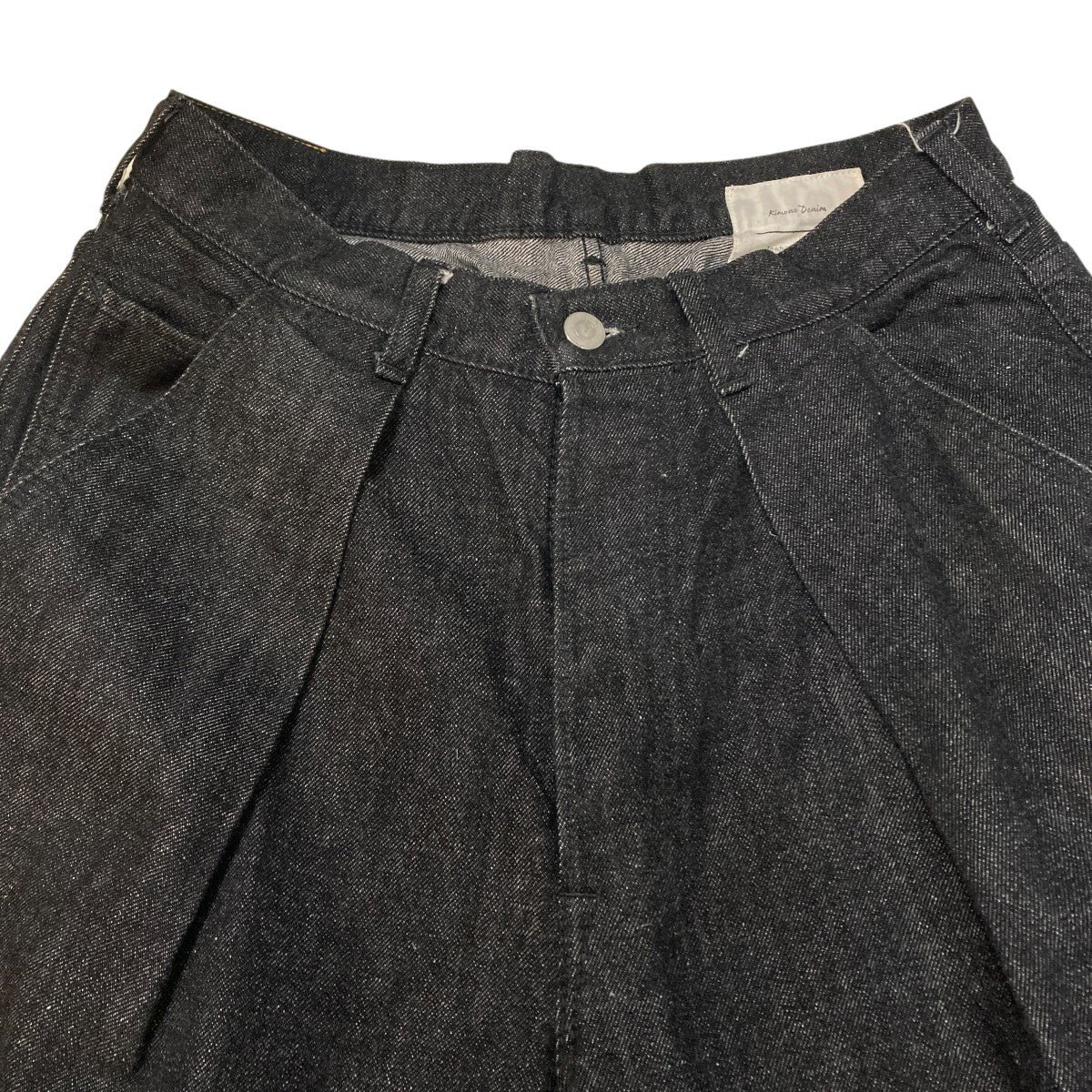 KIMONO DENIM PLEATED WIDE DENIMデニムパンツA23C-06PT01C