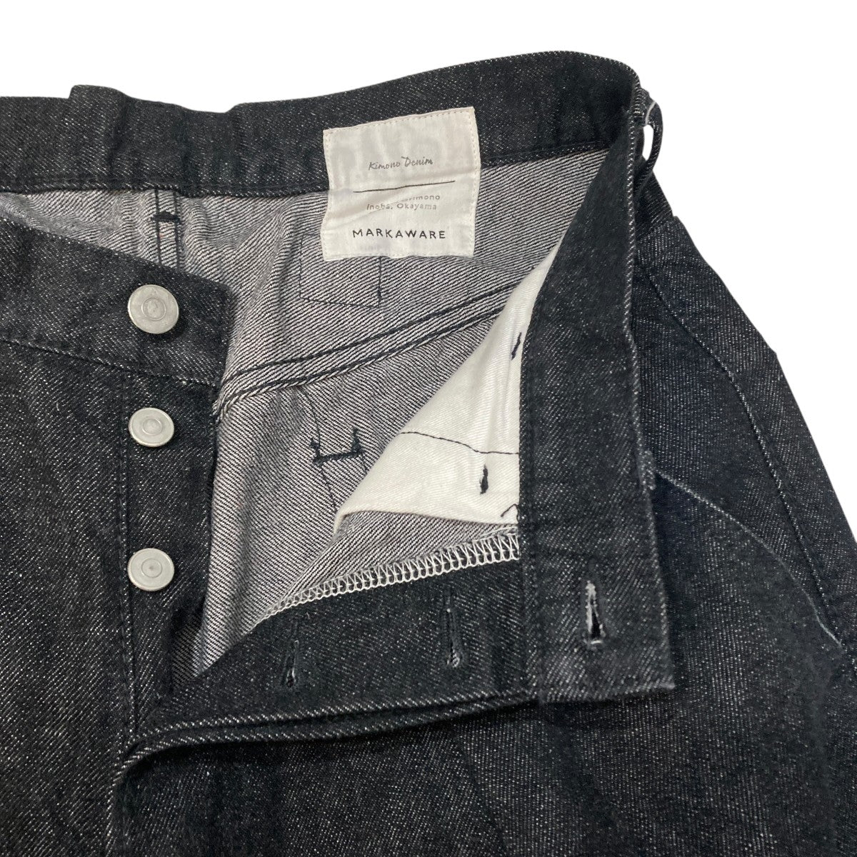 KIMONO DENIM PLEATED WIDE DENIMデニムパンツA23C-06PT01C