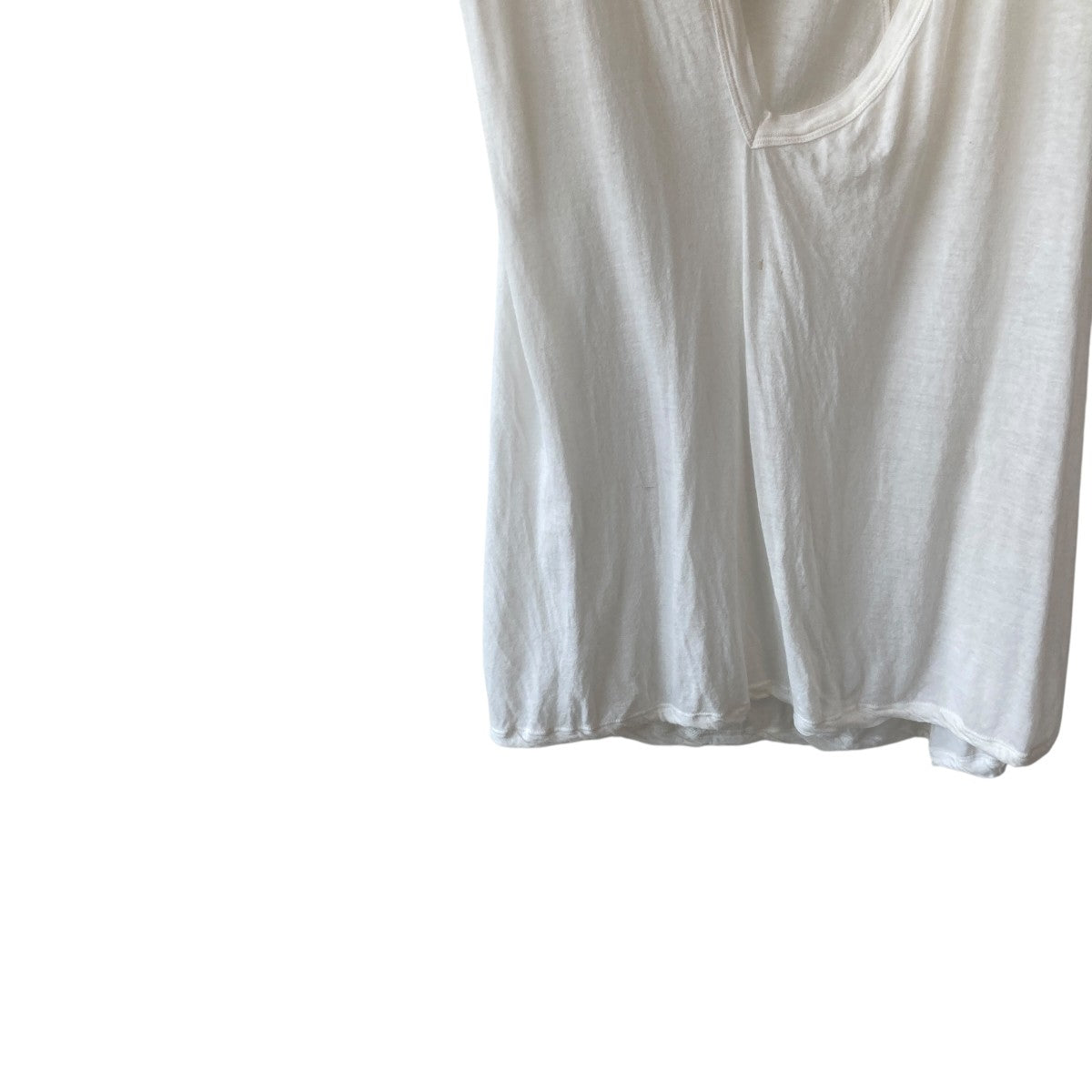 RICK OWENS 20AWタイロンVネックノースリーブカットソーRU20F3157-UC 古着・中古-4枚目のアイテム画像