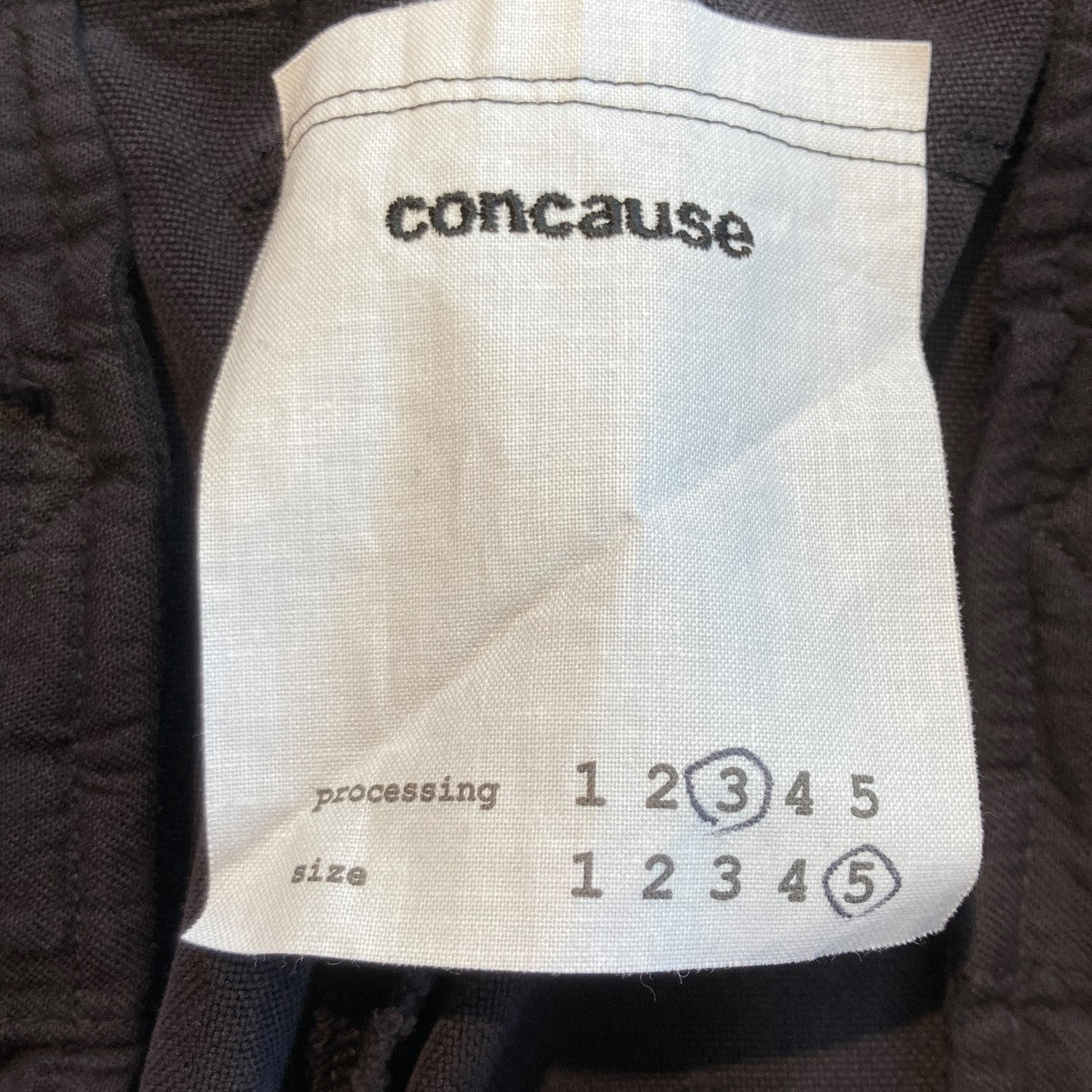 CONCAUSE TENCEL WIDE SLACKSスラックス2601012-TB 古着・中古-6枚目のアイテム画像