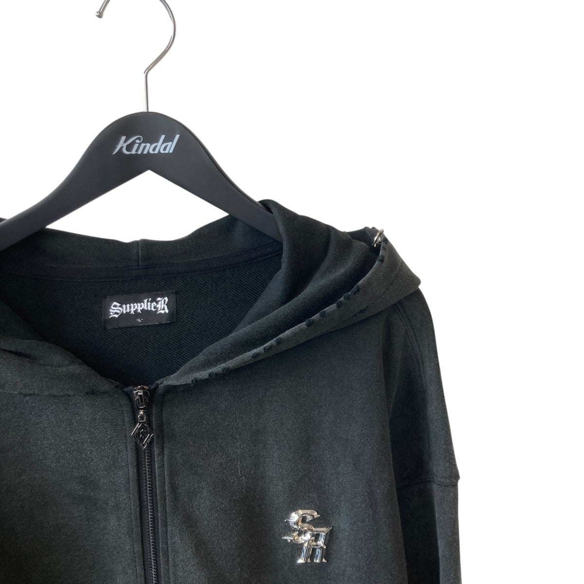 Vintage Wash Pierced Zip Hoodieジップパーカー