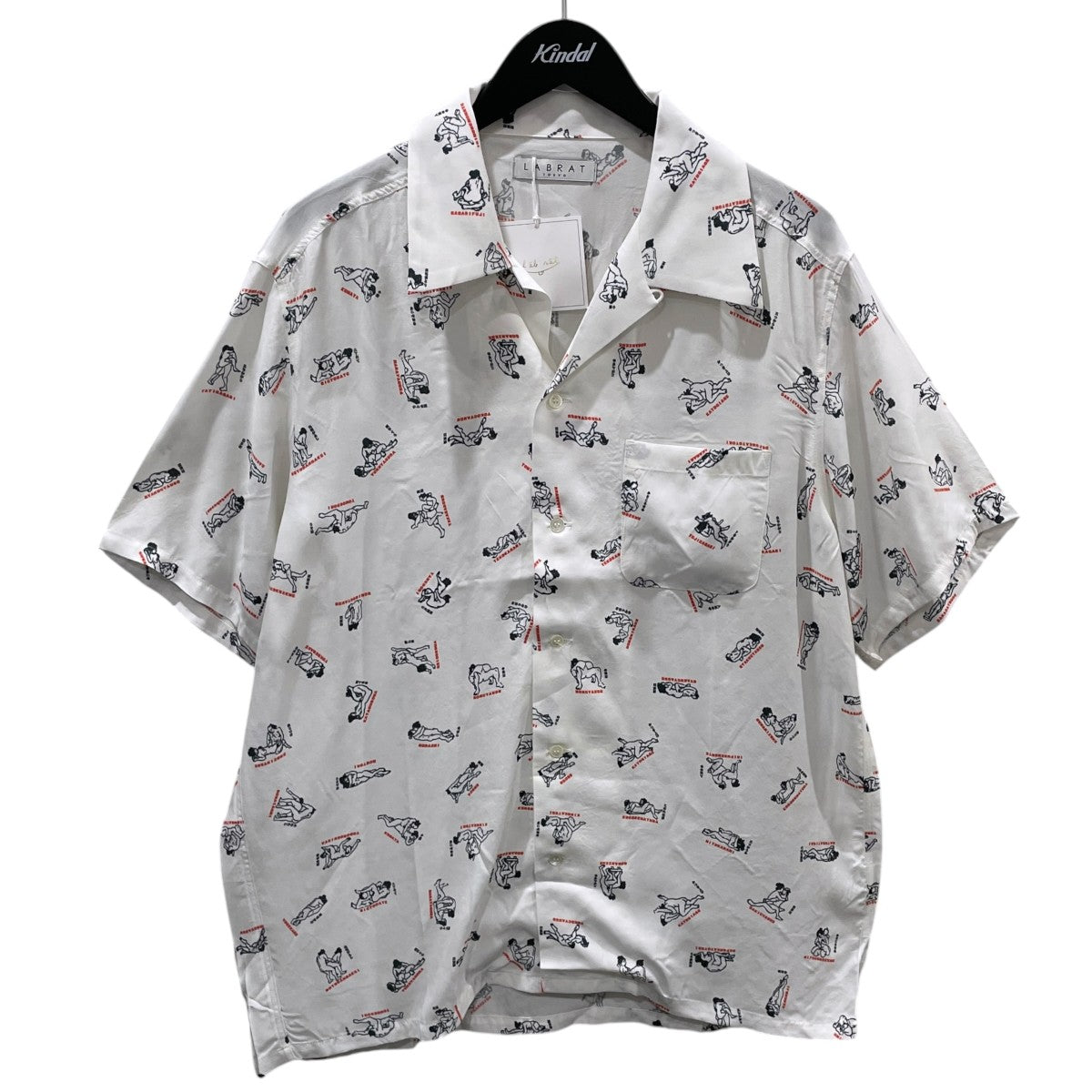 18SS オープンカラー半袖シャツ アロハシャツ 48 ways sex Hawaiian shirt 四十八手 アロハシャツ L-S1834