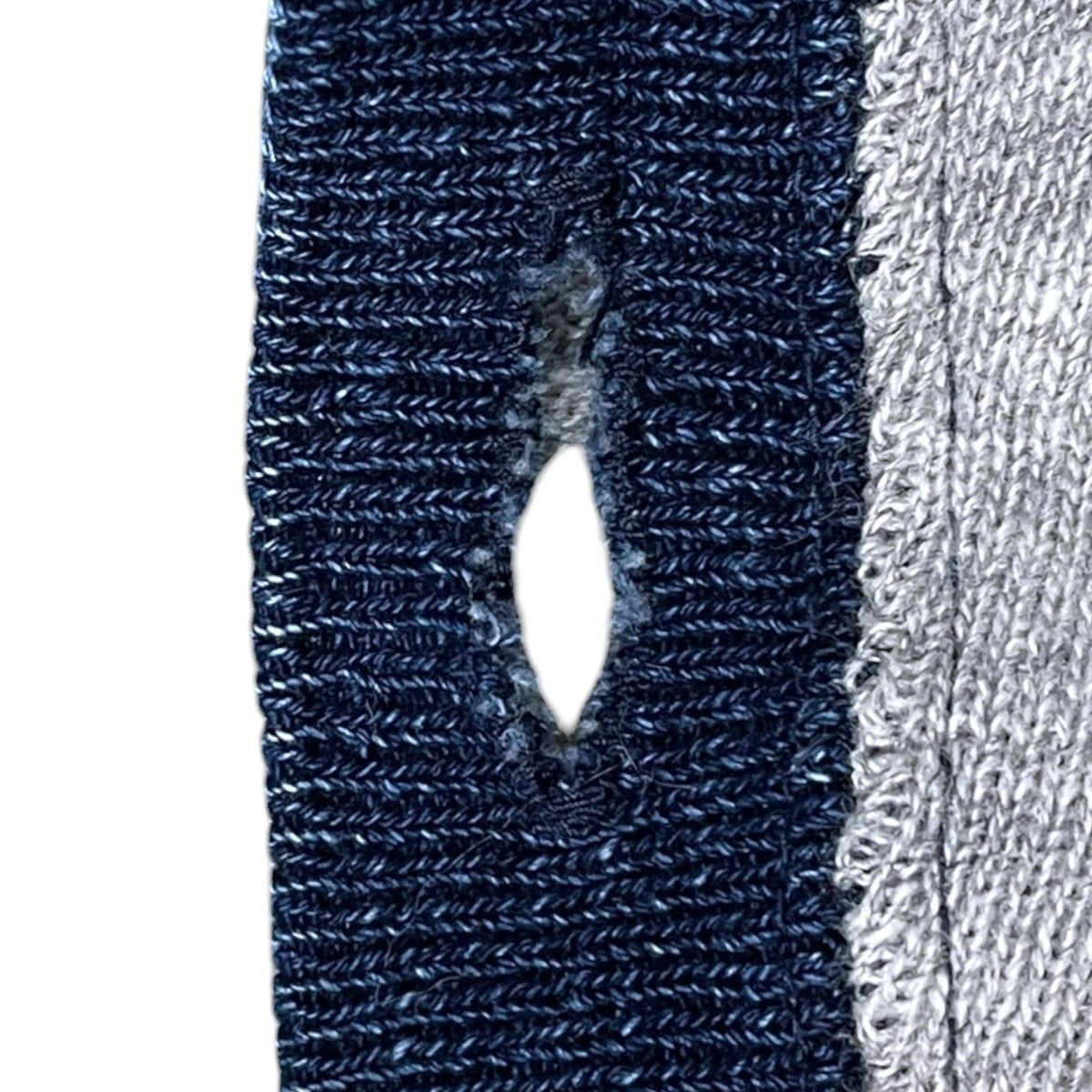 ボーダー柄コットンニットカーディガン Indigo Native Border Cardigan インディゴ ネイティブ ボーダー カーディガン