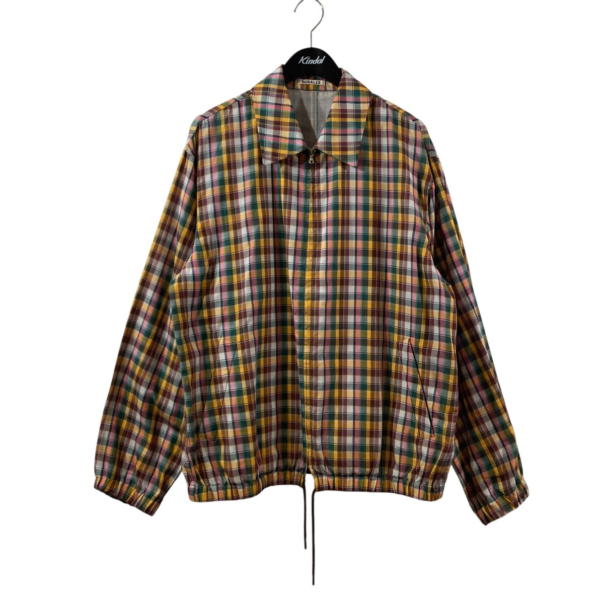 GIZA LIGHT WEIGHT DOUBLE-CLOTH ZIP BLOUSON MIX MADRAS CHECKチェックジップブルゾンA22SB01GN