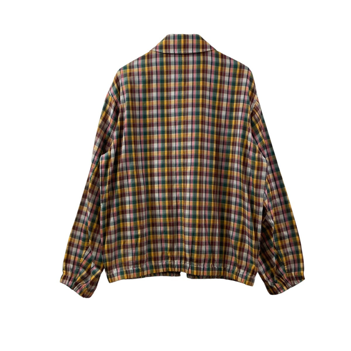 GIZA LIGHT WEIGHT DOUBLE-CLOTH ZIP BLOUSON MIX MADRAS CHECKチェックジップブルゾンA22SB01GN